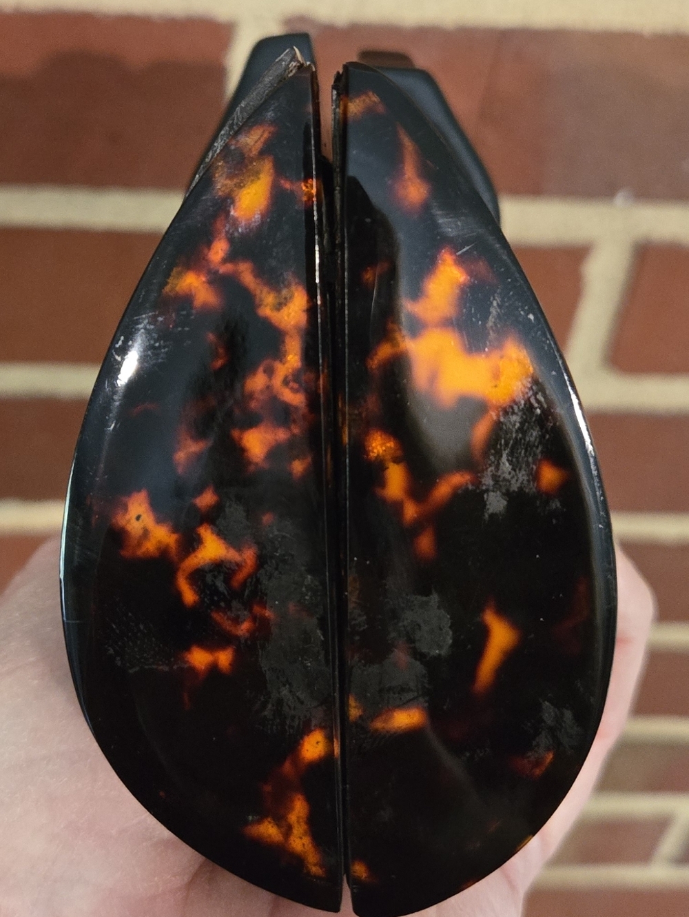 J.Crew Tortoiseshell Acrylic Clutch | Subtle Magnetic Closure | Evening Bag - Picture 7 of 11